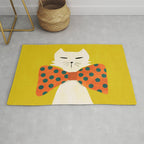 Cat with incredebly oversized humongous bowtie Rug Gallery Image 1