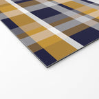Modern Retro Plaid in Mustard Yellow, White, Navy Blue, and Grey Welcome Mat Gallery Image 2