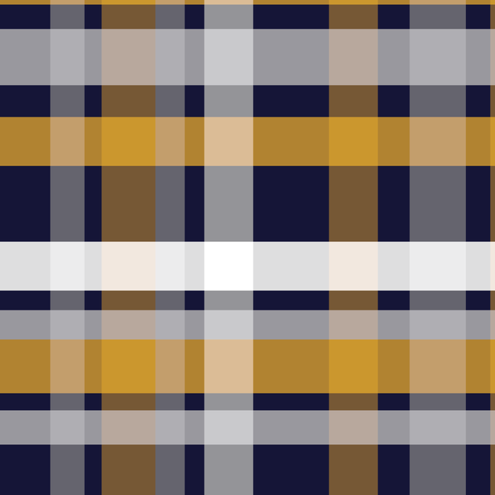 Modern Retro Plaid in Mustard Yellow, White, Navy Blue, and Grey Coffee Mug Gallery Image 2