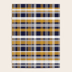 Modern Retro Plaid in Mustard Yellow, White, Navy Blue, and Grey Poster Gallery Image 4