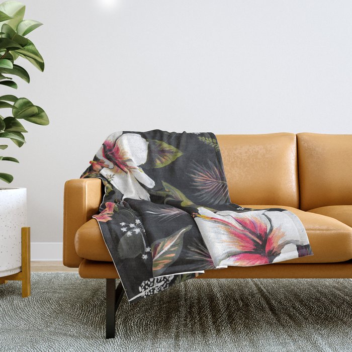 Tropical Night Throw Blanket Gallery Image 1