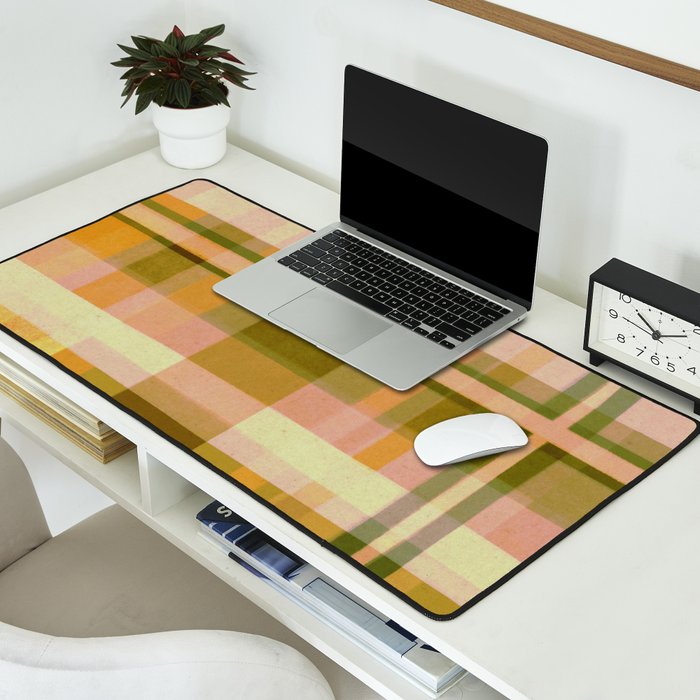 Colorful Plaid #1 Desk Mat Gallery Image 2