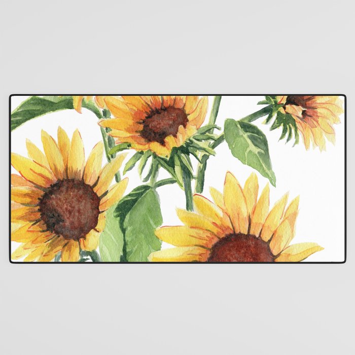 Sunflowers Desk Mat Gallery Image 3