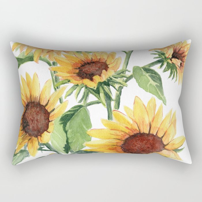 Sunflowers Rectangular Pillow Gallery Image 2