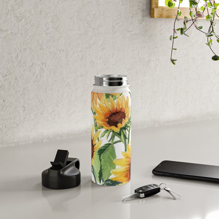 Sunflowers Water Bottle Gallery Image 5