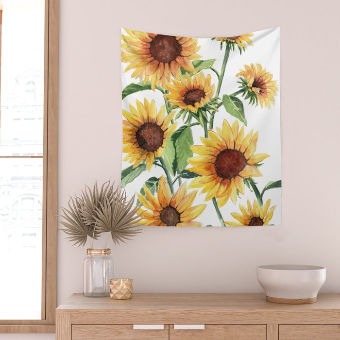 Sunflowers Wall Tapestry Gallery Image 2