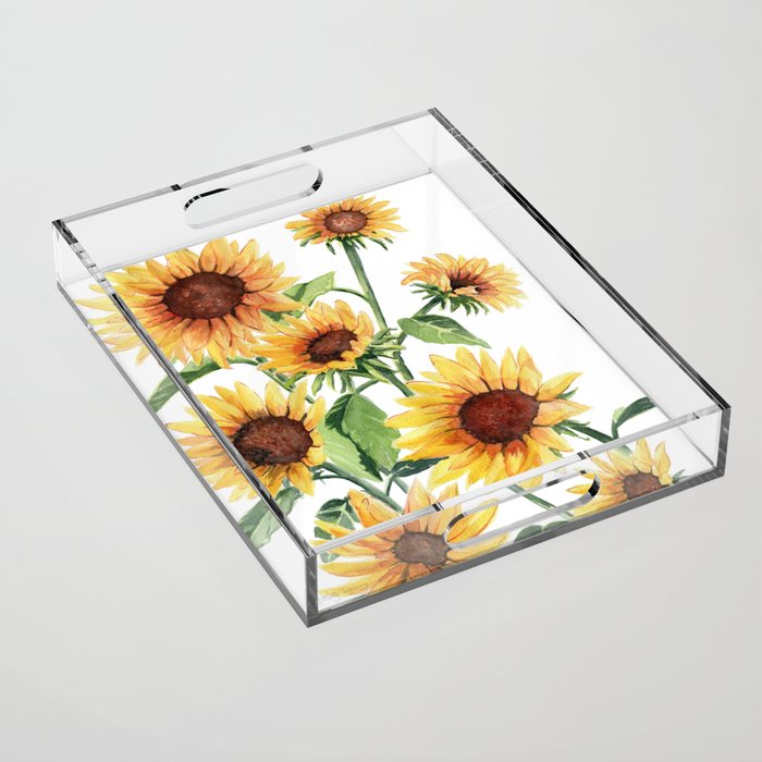 Sunflowers Acrylic Tray Gallery Image 1