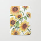 Sunflowers Bath Mat Gallery Image 1