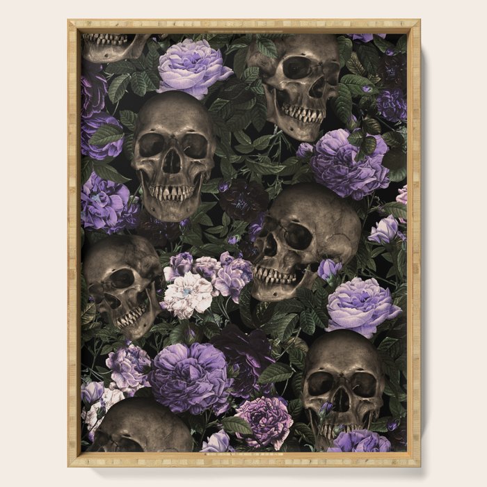 Skull and Rose Garden Serving Tray Gallery Image 1