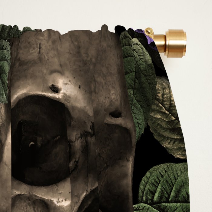 Skull and Rose Garden Window Curtain Gallery Image 2