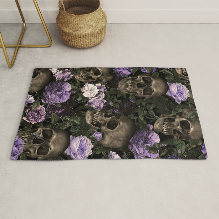 Skull and Rose Garden Rug Gallery Image 1