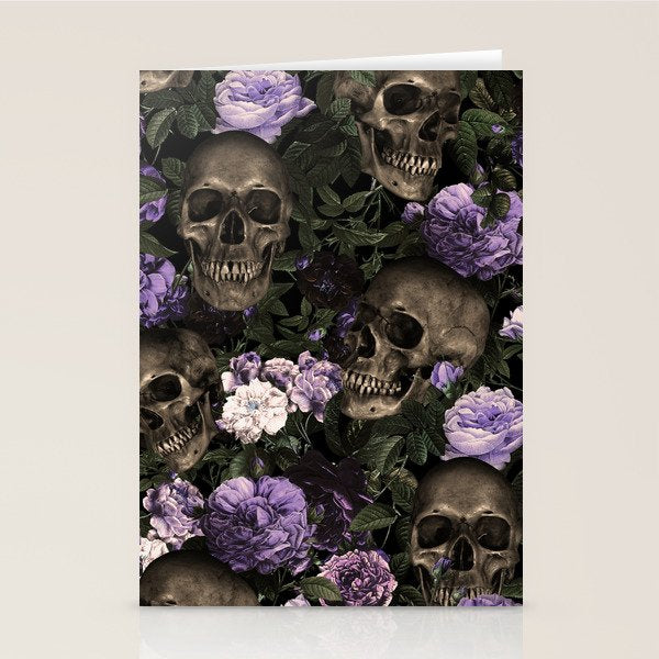 Skull and Rose Garden Stationery Card Gallery Image 2