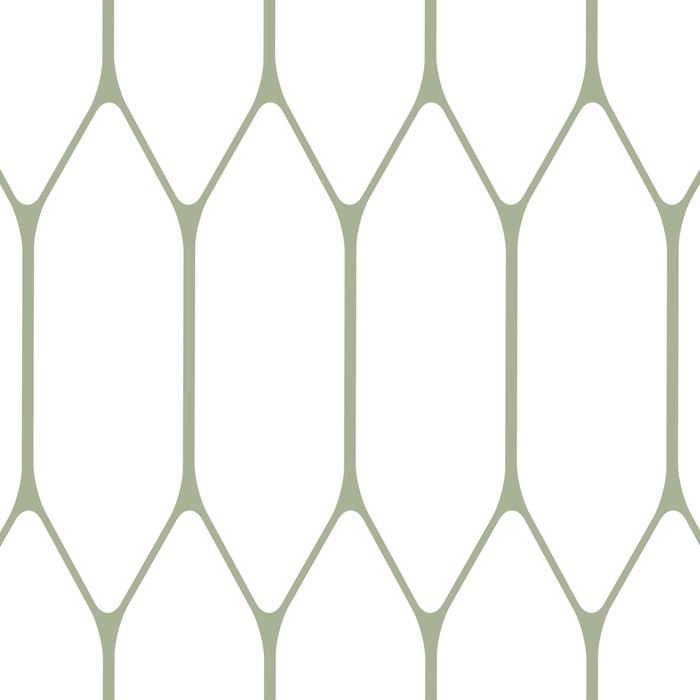 Long Honeycomb Minimalist Geometric Pattern in Sage Green and White Coffee Mug Gallery Image 2