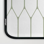 Long Honeycomb Minimalist Geometric Pattern in Sage Green and White Laptop Sleeve Gallery Image 3