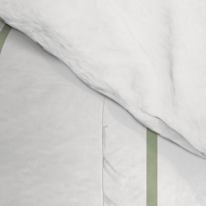 Long Honeycomb Minimalist Geometric Pattern in Sage Green and White Comforter Gallery Image 4