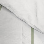Long Honeycomb Minimalist Geometric Pattern in Sage Green and White Comforter Gallery Image 4