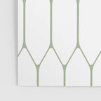 Long Honeycomb Minimalist Geometric Pattern in Sage Green and White Poster Gallery Image 3