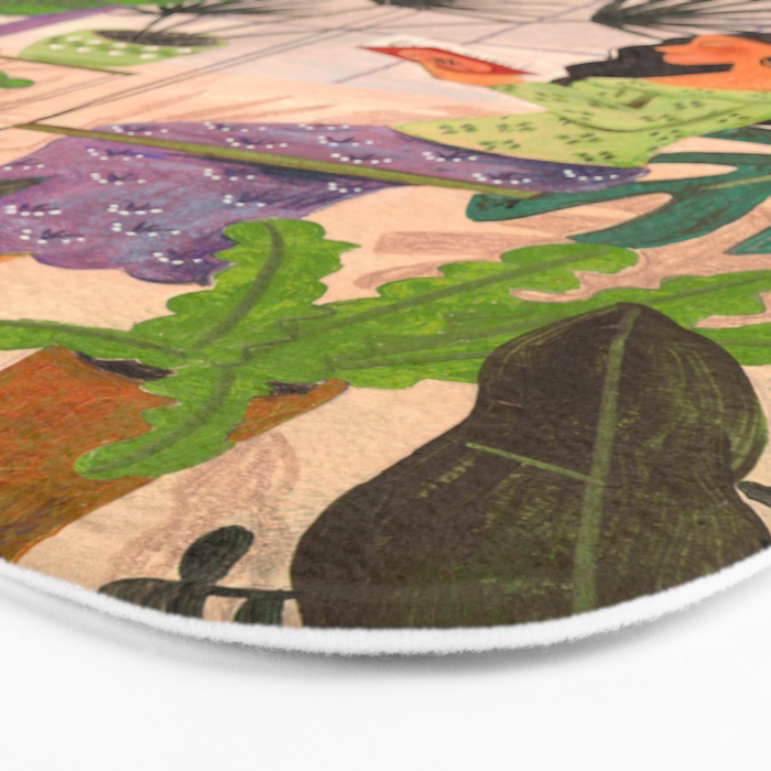 Very Peri plant lady mindful gardening greenhouse jungle | Caroline Bonne Muller Bath Mat Gallery Image 3