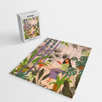 Very Peri plant lady mindful gardening greenhouse jungle | Caroline Bonne Muller Jigsaw Puzzle Gallery Image 2