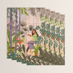Very Peri plant lady mindful gardening greenhouse jungle | Caroline Bonne Muller Wrapping Paper Gallery Image 3