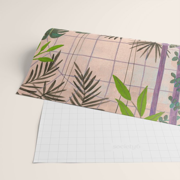 Very Peri plant lady mindful gardening greenhouse jungle | Caroline Bonne Muller Wrapping Paper Gallery Image 2