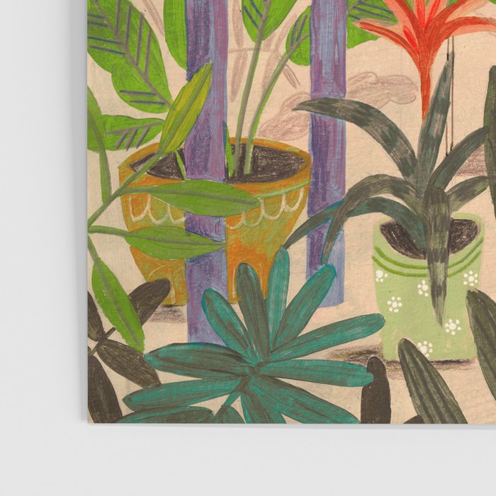 Very Peri plant lady mindful gardening greenhouse jungle | Caroline Bonne Muller Poster Gallery Image 3
