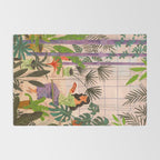 Very Peri plant lady mindful gardening greenhouse jungle | Caroline Bonne Muller Rug Gallery Image 2
