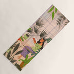 Very Peri plant lady mindful gardening greenhouse jungle | Caroline Bonne Muller Yoga Mat Gallery Image 1