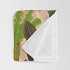Very Peri plant lady mindful gardening greenhouse jungle | Caroline Bonne Muller Throw Blanket Gallery Image 3