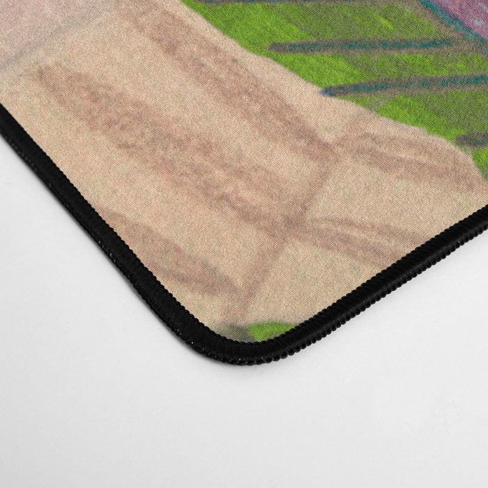 Very Peri plant lady mindful gardening greenhouse jungle | Caroline Bonne Muller Desk Mat Gallery Image 4