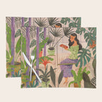 Very Peri plant lady mindful gardening greenhouse jungle | Caroline Bonne Muller Placemat Gallery Image 1