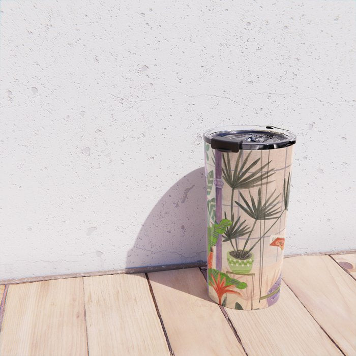 Very Peri plant lady mindful gardening greenhouse jungle | Caroline Bonne Muller Travel Mug Gallery Image 4
