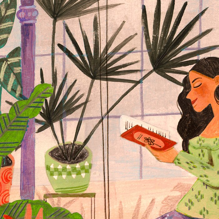 Very Peri plant lady mindful gardening greenhouse jungle | Caroline Bonne Muller Coffee Mug Gallery Image 2