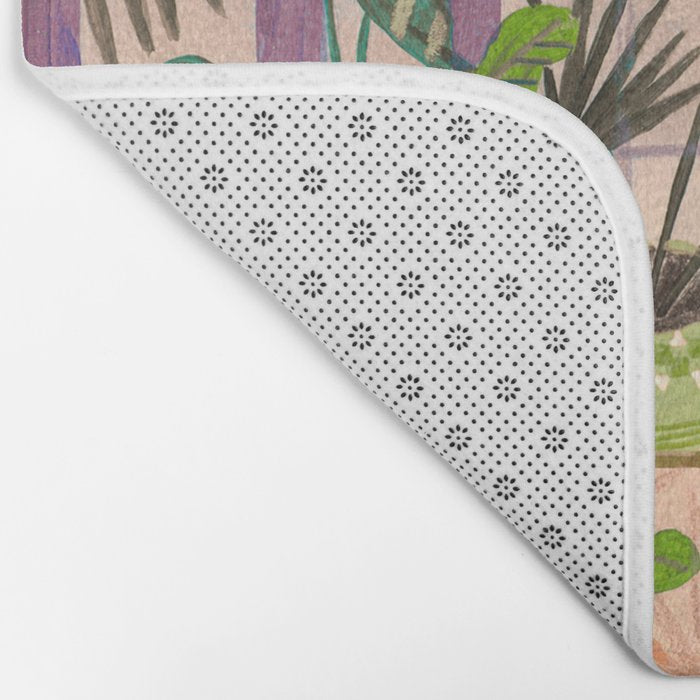 Very Peri plant lady mindful gardening greenhouse jungle | Caroline Bonne Muller Bath Mat Gallery Image 2