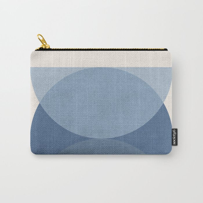 Circle Half-circle 2 - Blue  Carry All Pouch Gallery Image 1