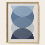Circle Half-circle 2 - Blue  Serving Tray Gallery Image 1