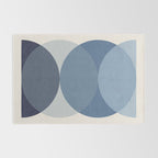 Circle Half-circle 2 - Blue  Rug Gallery Image 2
