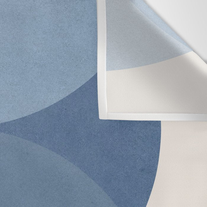Circle Half-circle 2 - Blue  Wall Tapestry Gallery Image 3