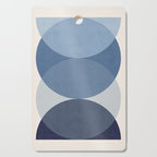 Circle Half-circle 2 - Blue  Cutting Board Gallery Image 1