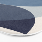 Circle Half-circle 2 - Blue  Bath Mat Gallery Image 3
