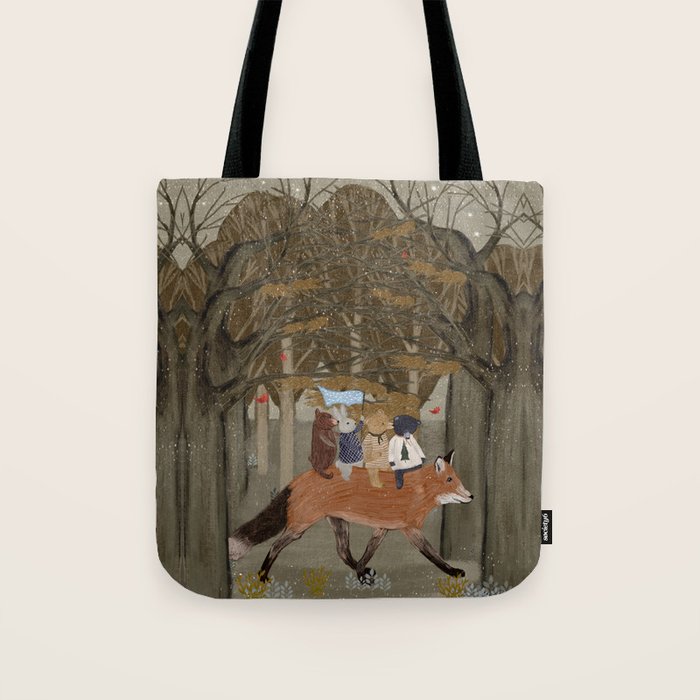 the amber fox Tote Bag Gallery Image 1