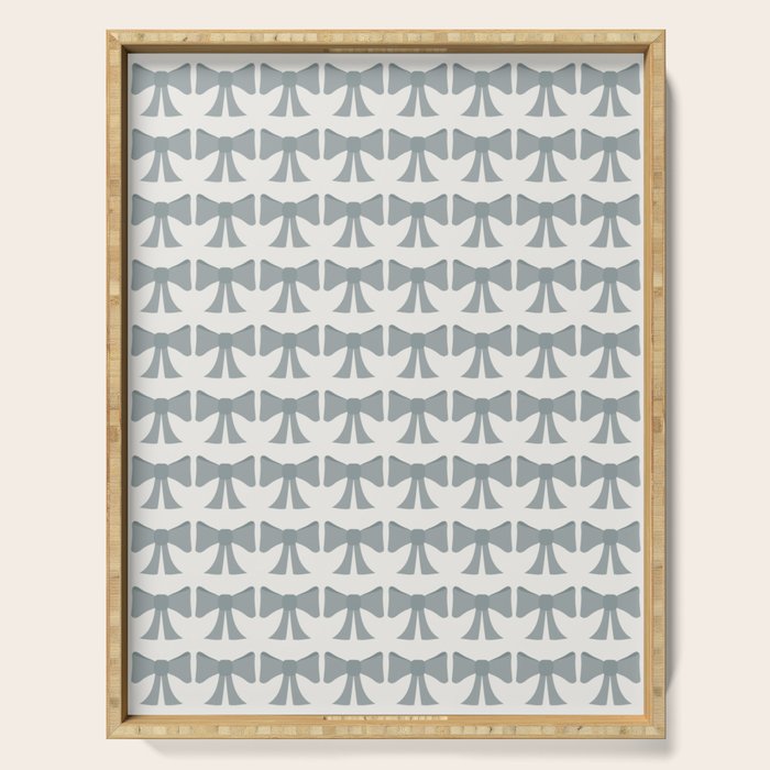 Vintage Bows XII Blue Sage Serving Tray Gallery Image 1