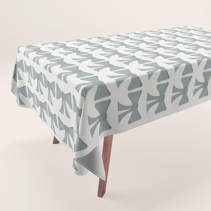 Vintage Bows XII Blue Sage Tablecloth Gallery Image 1