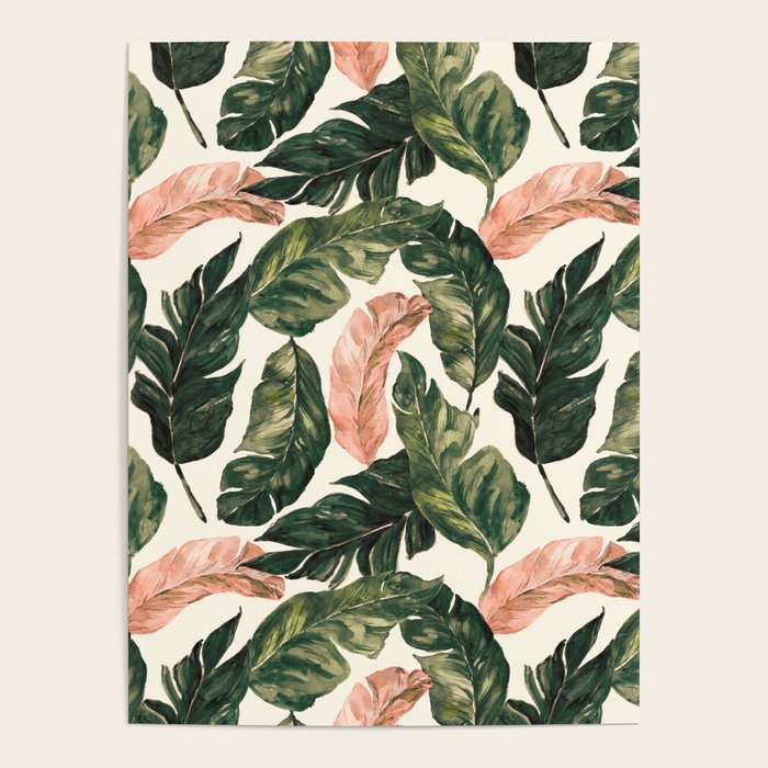 Leaf green and pink Poster Gallery Image 4