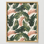 Leaf green and pink Serving Tray Gallery Image 1