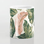 Leaf green and pink Coffee Mug Gallery Image 4