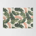 Leaf green and pink Rug Gallery Image 2