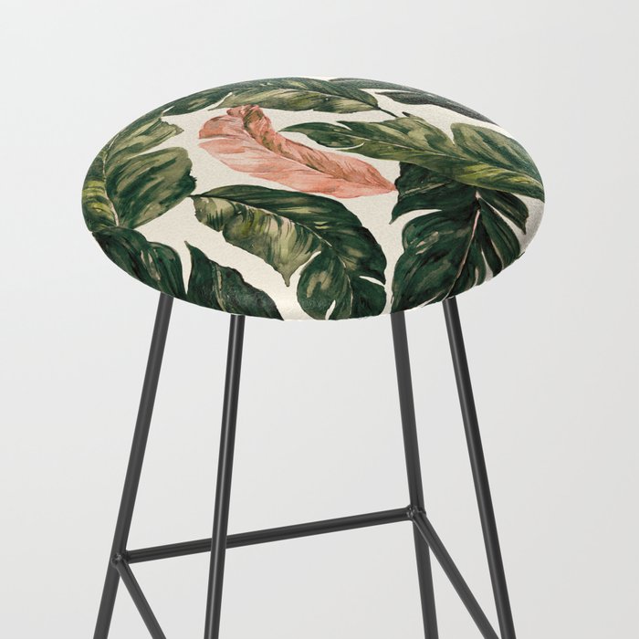 Leaf green and pink Stool Gallery Image 2