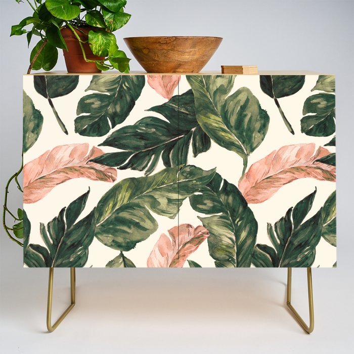 Leaf green and pink Credenza Gallery Image 1