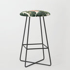 Leaf green and pink Stool Gallery Image 1